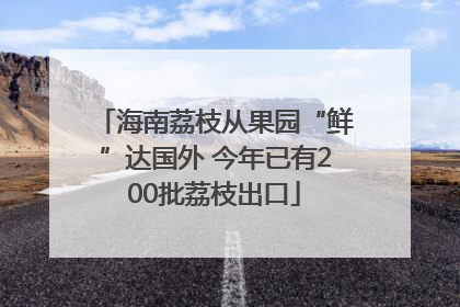 海南荔枝从果园“鲜”达国外 今年已有200批荔枝出口