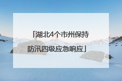 湖北4个市州保持防汛四级应急响应