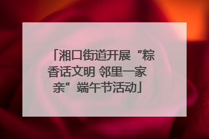 湘口街道开展“粽香话文明 邻里一家亲”端午节活动