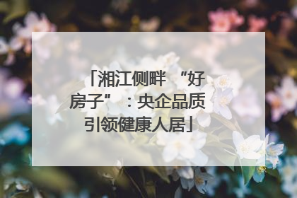 湘江侧畔 “好房子”：央企品质引领健康人居