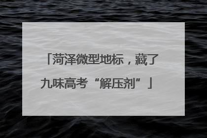 菏泽微型地标，藏了九味高考“解压剂”