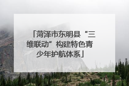 菏泽市东明县“三维联动”构建特色青少年护航体系