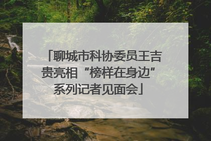 聊城市科协委员王吉贵亮相“榜样在身边”系列记者见面会