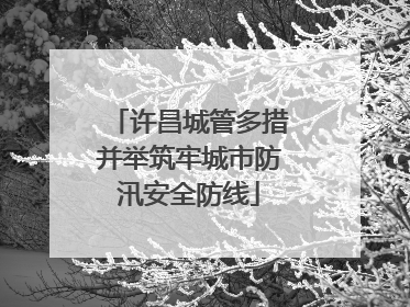 许昌城管多措并举筑牢城市防汛安全防线