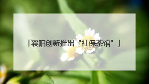 襄阳创新推出“社保茶馆”