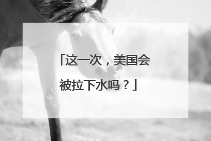 这一次，美国会被拉下水吗？