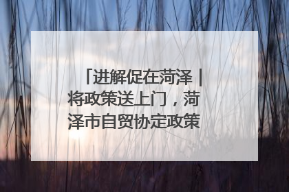 进解促在菏泽｜将政策送上门，菏泽市自贸协定政策专题宣讲会召开