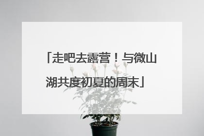 走吧去露营！与微山湖共度初夏的周末