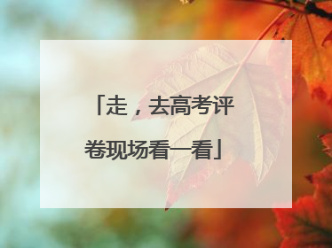 走，去高考评卷现场看一看