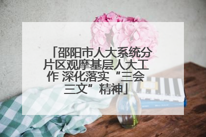 邵阳市人大系统分片区观摩基层人大工作 深化落实“三会三文”精神