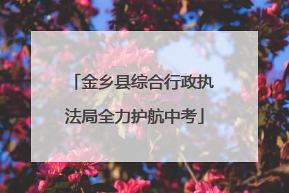金乡县综合行政执法局全力护航中考