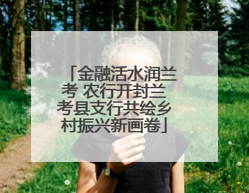 金融活水润兰考 农行开封兰考县支行共绘乡村振兴新画卷