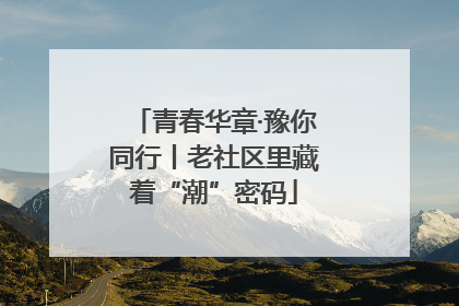 青春华章·豫你同行丨老社区里藏着“潮”密码