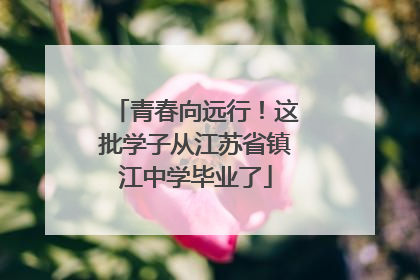 青春向远行！这批学子从江苏省镇江中学毕业了