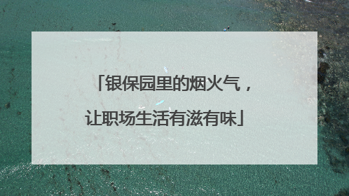 银保园里的烟火气，让职场生活有滋有味