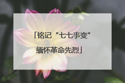 铭记“七七事变” 缅怀革命先烈