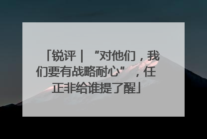锐评｜“对他们，我们要有战略耐心”，任正非给谁提了醒