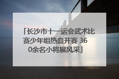 长沙市十一运会武术比赛少年组热血开赛 360余名小将展风采