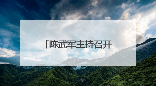 陈武军主持召开部分领域重点项目调度会（图）
