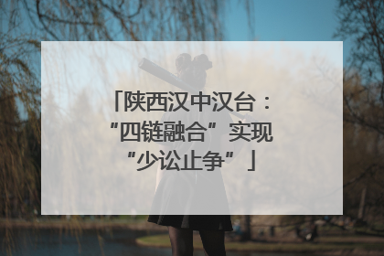 陕西汉中汉台：“四链融合”实现“少讼止争”