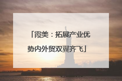 霞美：拓展产业优势内外贸双翼齐飞