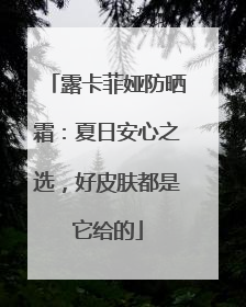 露卡菲娅防晒霜：夏日安心之选，好皮肤都是它给的