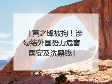 黄之锋被拘！涉勾结外国势力危害国安及洗黑钱