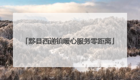 黟县西递镇暖心服务零距离