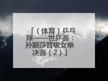 （体育）乒乓球——世乒赛：孙颖莎晋级女单决赛（2）