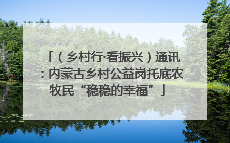 （乡村行·看振兴）通讯：内蒙古乡村公益岗托底农牧民“稳稳的幸福”