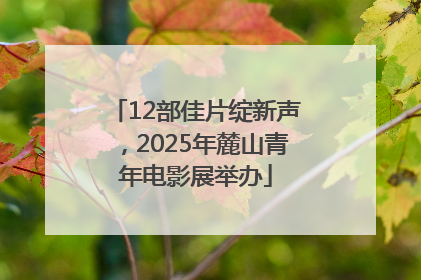 12部佳片绽新声，2025年麓山青年电影展举办
