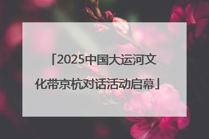 2025中国大运河文化带京杭对话活动启幕