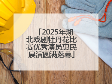 2025年湖北戏剧牡丹花比赛优秀演员惠民展演圆满落幕