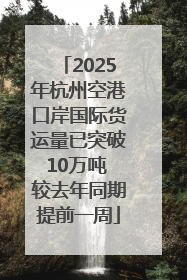 2025年杭州空港口岸国际货运量已突破10万吨 较去年同期提前一周