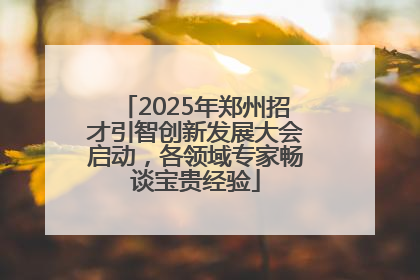 2025年郑州招才引智创新发展大会启动，各领域专家畅谈宝贵经验