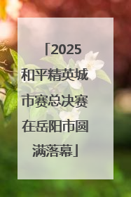 2025和平精英城市赛总决赛在岳阳市圆满落幕