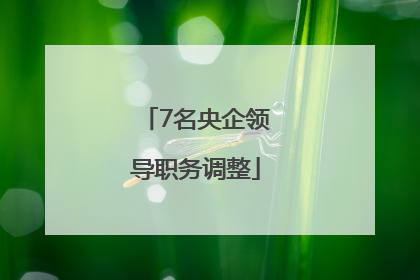 7名央企领导职务调整