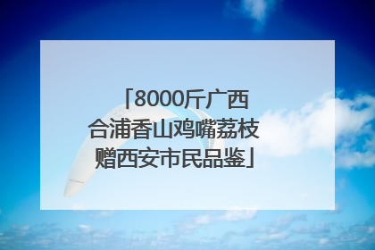 8000斤广西合浦香山鸡嘴荔枝赠西安市民品鉴